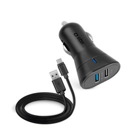 Sbs Araç Şarj Cihazı 2 USB Outputs USB-C Kablo