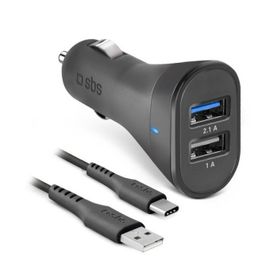 Sbs Araç Şarj Cihazı 2 USB Outputs USB-C Kablo