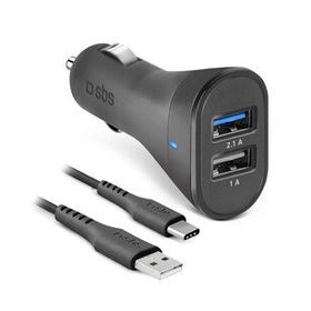 Sbs Araç Şarj Cihazı 2 USB Outputs USB-C Kablo
