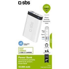 Sbs SBS-79744 10000 mah Beyaz Powerbank