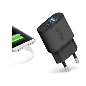 Sbs Siyah 2xUSB-A Hızlı Seyahat Şarj Cihaz