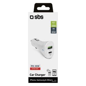 Sbs USB-C PD 20 W 1xUSB-A Araç Şarj Cihazı