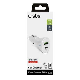 Sbs USB-C PD 20 W 1xUSB-A Araç Şarj Cihazı