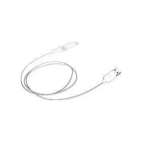 Sbs USB Lightning ve Beyaz Micro USB Data Kablosu