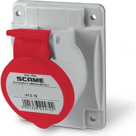 Scame IP44 4x16 A Makine Eğik Priz