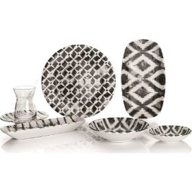 Schafer 1S6415-02001-SİY01 Sophie Siyah 32 Parça Kahvaltı Takımı