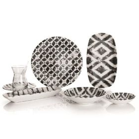 Schafer 1S6415-02001-SİY01 Sophie Siyah 32 Parça Kahvaltı Takımı