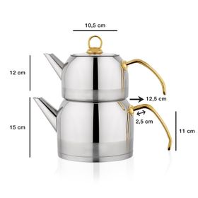 Schafer 245419 Gold 4 Parça Büyük Boy Ada Çaydanlık Takım