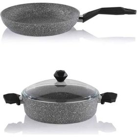 Schafer 28 cm Granit Karnıyarık Tencere ve Tava Seti