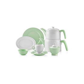 Schafer 28772 Eden Collection 34 Parça Yeşil Kahvaltı Takımı