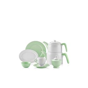 Schafer 28772 Eden Collection 34 Parça Yeşil Kahvaltı Takımı