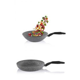 Schafer 30 cm Granit Tava ve 28 cm Wok Tava