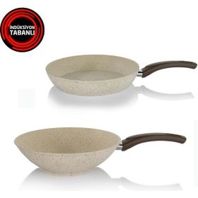 Schafer 30 cm Granit Tava ve 28 cm Wok Tava