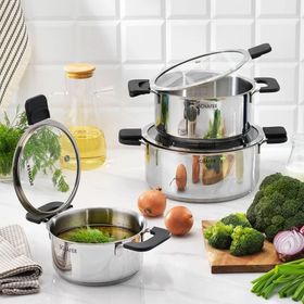 Schafer 6 Parça Inox Iconic Çelik Tencere Seti