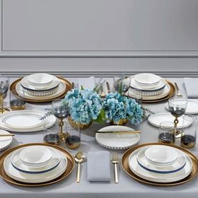 Schafer Adel Gold Self 56 Parça Yemek Takımı