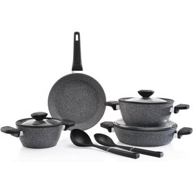 Schafer Alpha Granit 9 Parça Gri Tencere Seti