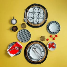 Schafer Arty 24 Parça Siyah Yemek Takımı