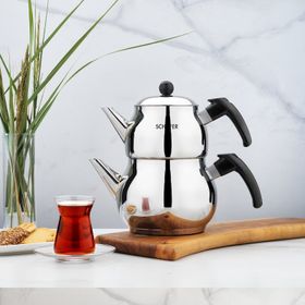Schafer Axel Siyah 3 Parça Çaydanlık Takmı