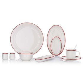 Schafer Bianca 36 Parça Kırmızı Kahvaltı Takımı