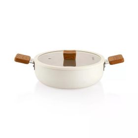 Schafer Ceramoni 24 cm Krem Seramik Tava