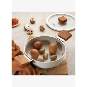 Schafer Ceramoni Krem 20 cm Seramik Kapaklı Sahan