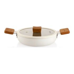 Schafer Ceramoni Krem 22 cm Seramik Kapaklı Sahan