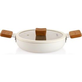 Schafer Ceramoni Krem 22 cm Seramik Kapaklı Sahan