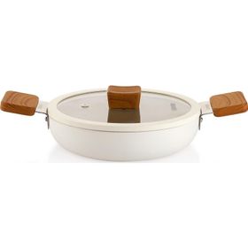 Schafer Ceramoni Krem 22 cm Seramik Kapaklı Sahan