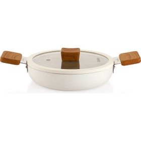 Schafer Ceramoni Krem 22 cm Seramik Kapaklı Sahan
