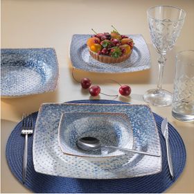 Schafer Earth Mavi 24 Parça Yemek Takımı