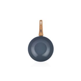 Schafer Fiesta 28 cm Siyah Açık Kahverengi Seramik Wok Tava