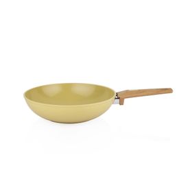 Schafer Fiesta Seramik 28 cm Yeşil Wok Tava
