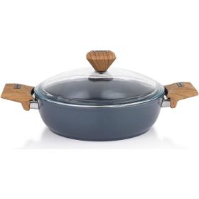 Schafer Fiesta Siyah Açık Kahverengi 24 cm Seramik Derin Tencere