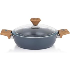 Schafer Fiesta Siyah Açık Kahverengi 24 cm Seramik Derin Tencere