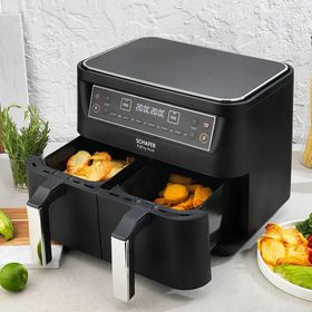 Schafer Fit Fry Dual 8 lt Dijital Siyah Sıcak Hava Fritözü