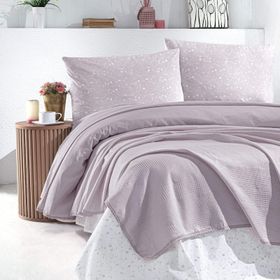 Schafer Flower Lila 4 Parça Çift Kişilik Pike Takımı