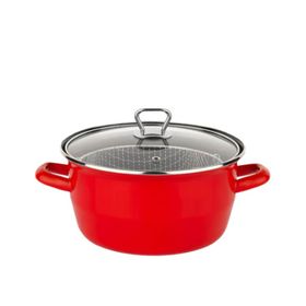 Schafer Fry Çıtır 22 cm Kırmızı Kızartma Tenceresi