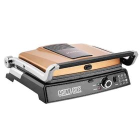 Schafer Grill Haus Bakır 6 Adet Pişirme Kapasiteli Teflon Çıkarılabilir Plakalı Izgara ve Tost Makinesi