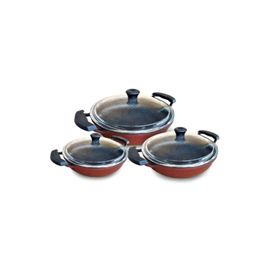 Schafer Guss Chef Demir Döküm 28 cm Kırmızı Yuvarlak Izgara Tava