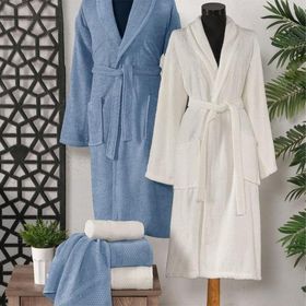 Schafer Home Arya İndigo Beyaz 6 Parça Banyo Seti