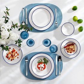 Schafer Iconic 24 Parça Lacivert01 Yemek Takımı