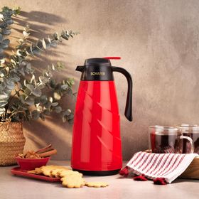 Schafer Kitchenhouse Mimoza 1.5 lt Kırmızı Cam Termos