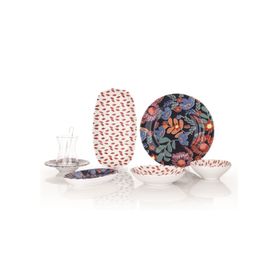 Schafer KMZ01 16138 Kırmızı 32 Parça Sophie Kahvaltı Takımı