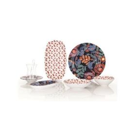 Schafer KMZ01 16138 Kırmızı 32 Parça Sophie Kahvaltı Takımı