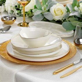 Schafer Luna Gold 56 Parça Porselen Yemek Takımı