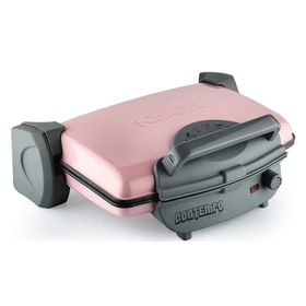 Schafer Marmor Contempo 5 Adet Pişirme Kapasiteli Teflon Çıkarılabilir Plakalı Izgara ve Tost Makinesi Pembe