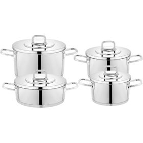 Schafer New Prime Çelik 8 Parça-Inox Tencere Seti