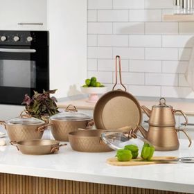 Schafer New Range Bakır 11 Parça Yanmaz Yapışmaz Çeyiz Seti