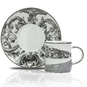 Schafer Noble 12 Parça Gümüş 01 Kahve Fincan Takımı