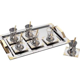 Schafer Ottoman 40 Parça Çelik Çay Seti